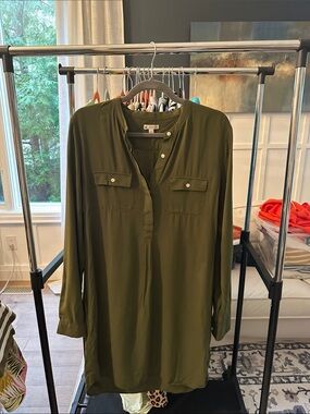 GAP Olive Green Long Sleeve Tunic Top